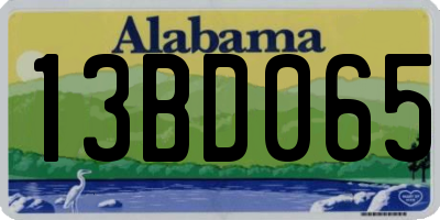 AL license plate 13BD065