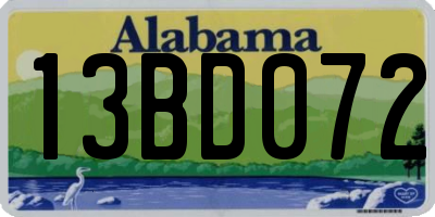 AL license plate 13BD072