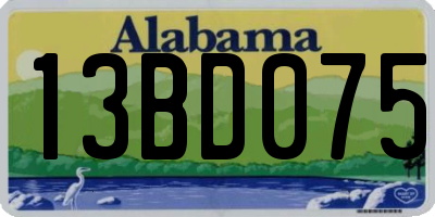 AL license plate 13BD075