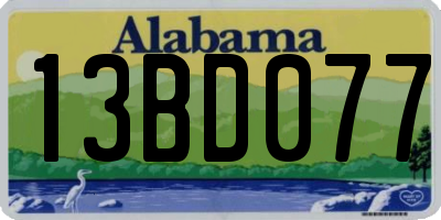 AL license plate 13BD077