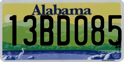 AL license plate 13BD085