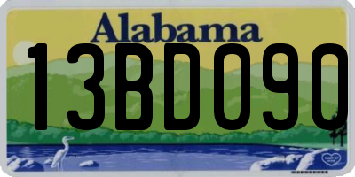 AL license plate 13BD090