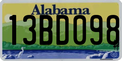 AL license plate 13BD098