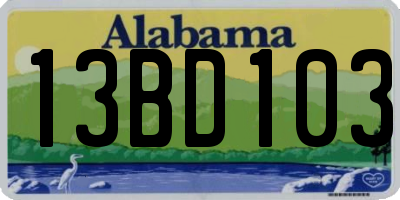AL license plate 13BD103