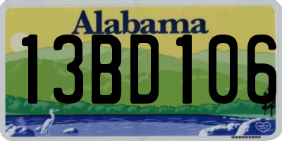 AL license plate 13BD106