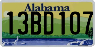 AL license plate 13BD107