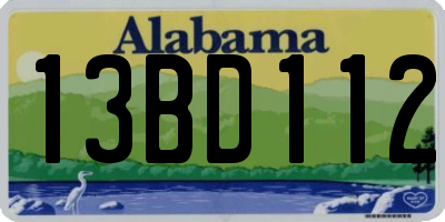 AL license plate 13BD112