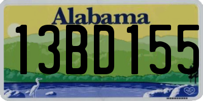 AL license plate 13BD155