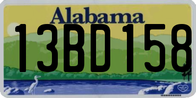 AL license plate 13BD158