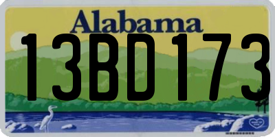 AL license plate 13BD173