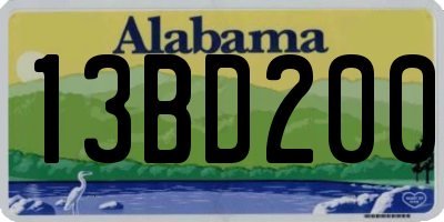 AL license plate 13BD200