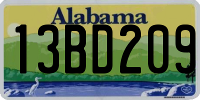 AL license plate 13BD209