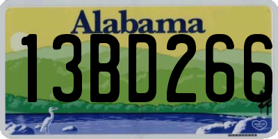 AL license plate 13BD266