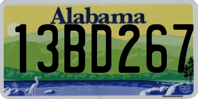 AL license plate 13BD267