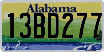 AL license plate 13BD277
