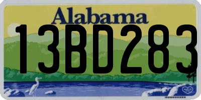 AL license plate 13BD283