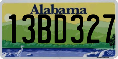 AL license plate 13BD327