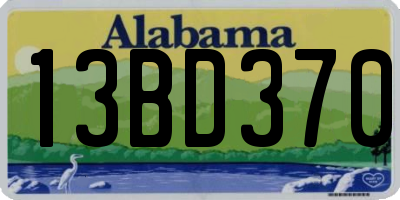 AL license plate 13BD370