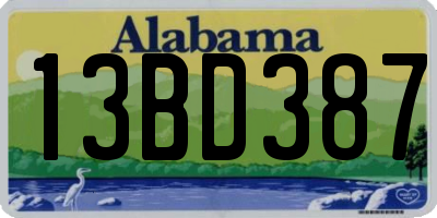 AL license plate 13BD387