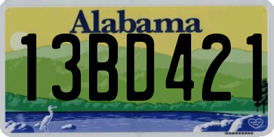 AL license plate 13BD421