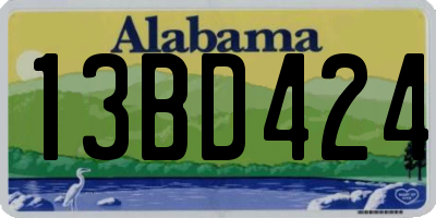 AL license plate 13BD424