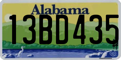 AL license plate 13BD435