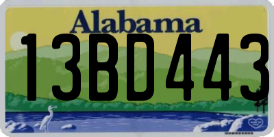 AL license plate 13BD443