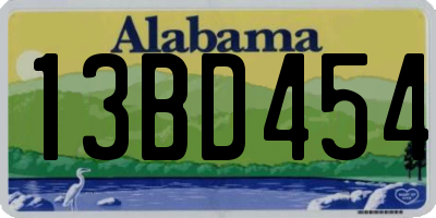 AL license plate 13BD454