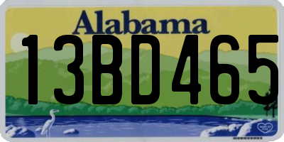 AL license plate 13BD465