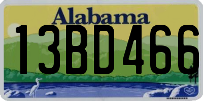 AL license plate 13BD466