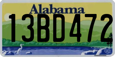 AL license plate 13BD472