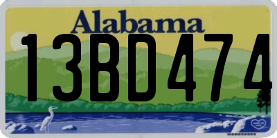 AL license plate 13BD474
