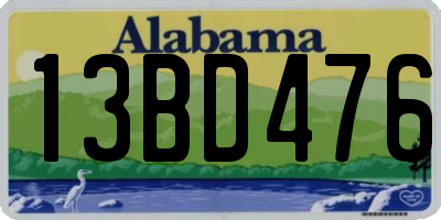 AL license plate 13BD476