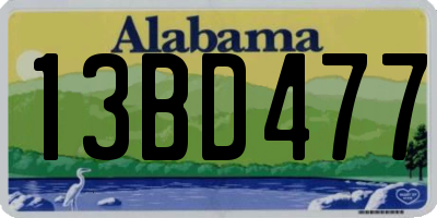 AL license plate 13BD477