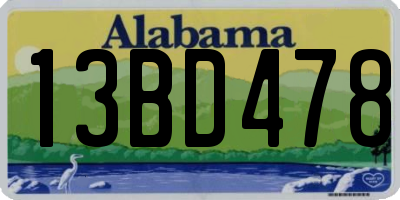 AL license plate 13BD478