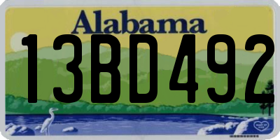 AL license plate 13BD492