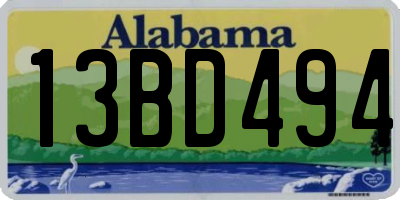 AL license plate 13BD494