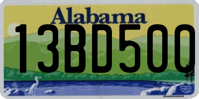 AL license plate 13BD500