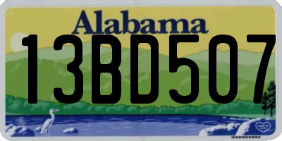 AL license plate 13BD507