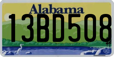 AL license plate 13BD508