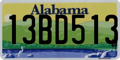 AL license plate 13BD513