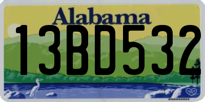 AL license plate 13BD532