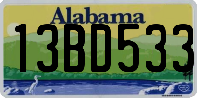 AL license plate 13BD533