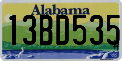 AL license plate 13BD535