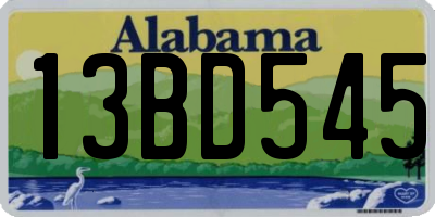 AL license plate 13BD545