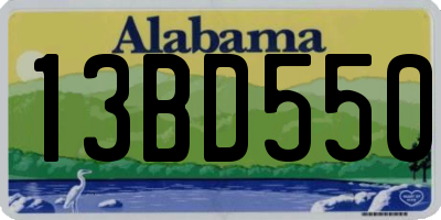 AL license plate 13BD550
