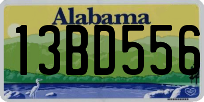 AL license plate 13BD556