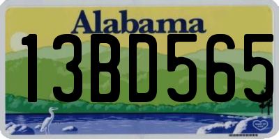 AL license plate 13BD565
