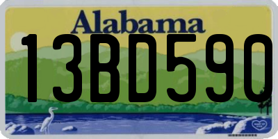 AL license plate 13BD590