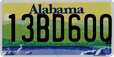 AL license plate 13BD600